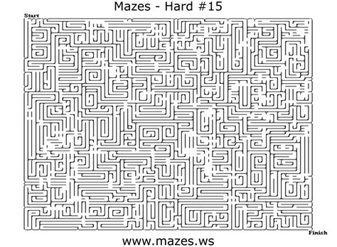Hard Mazes Maze Fifteen Free Online Mazes