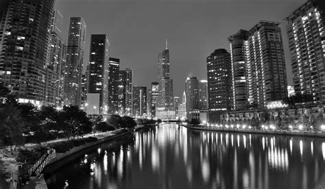 Chicago Black And White Panorama Photograph By Frozen In