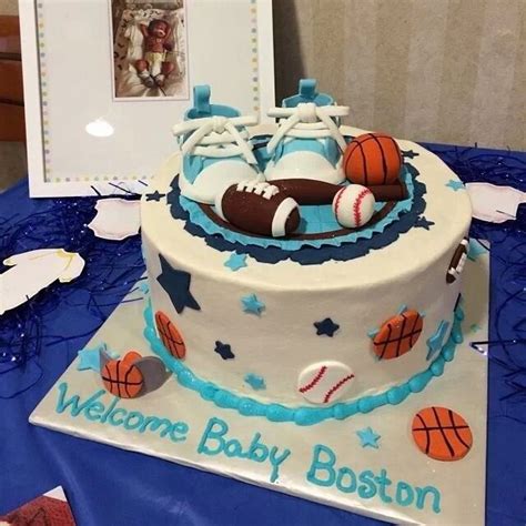 Get it as soon as wed, jun 30. Sports Baby shower cake, baby converse, football ...