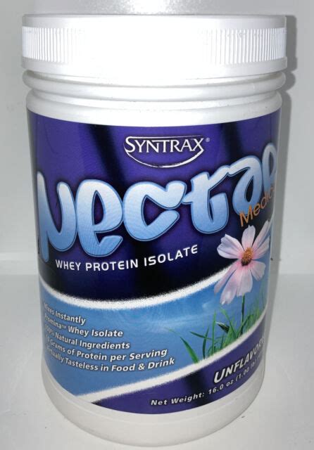 Syntrax Nectar Medical Whey Protein Powder 16oz Unflavored 41 Servings