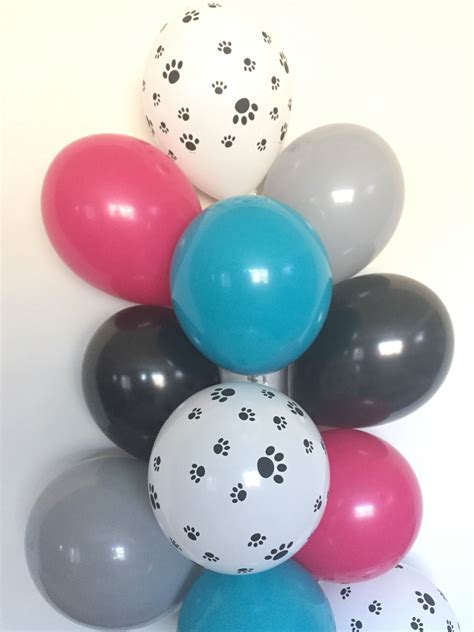Dog Balloons Paw Print Balloons Dog Birthday Balloons Puppy