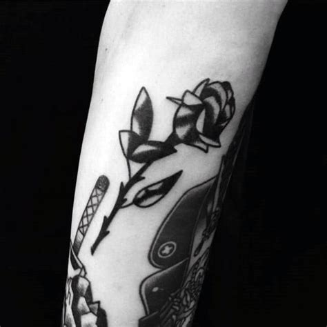 Black can suit every single outfit, style or mood. 80 Black Rose Tattoo Designs For Men - Dark Ink Ideas
