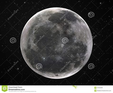 Full Moon In Starry Night Sky Royalty Free Stock Image
