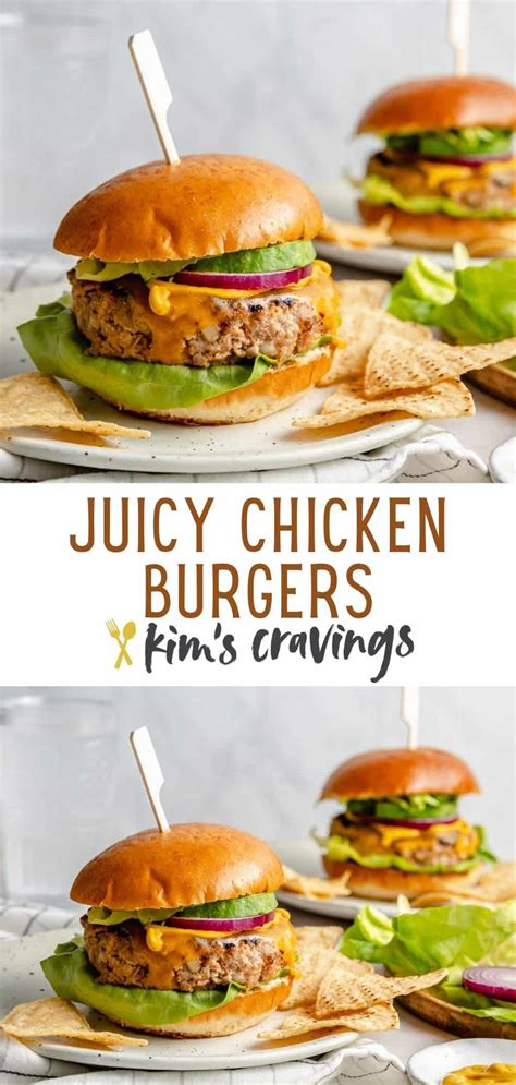 Juicy Chicken Burgers Kims Cravings