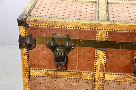 Lot Detail Antique Leather Steamer Trunk