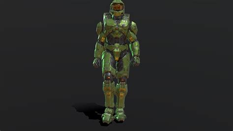 Halo Infinite Master Chief Rigged Walk Download Free 3d Model By