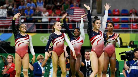 Us Womens Gymnastics Team Wins Second Straight Olympic Gold Fox Sports