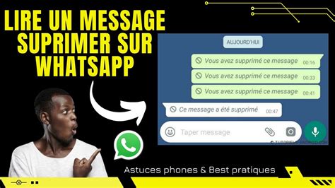 Comment Lire Un Message Supprimer Sur Whatsapp Facile Et Rapide Youtube