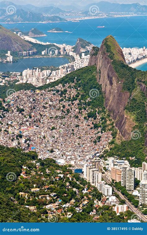 Scenic Rio De Janeiro Aerial View Stock Image Image Of Jungle Favela
