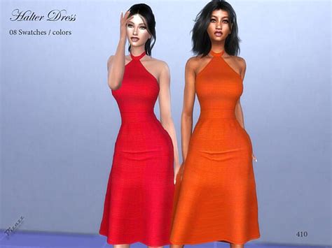 Halter Dress By Pizazz From Tsr • Sims 4 Downloads