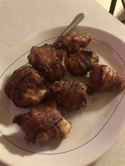 chicken air fryer bacon thighs wrapped recipe allrecipes