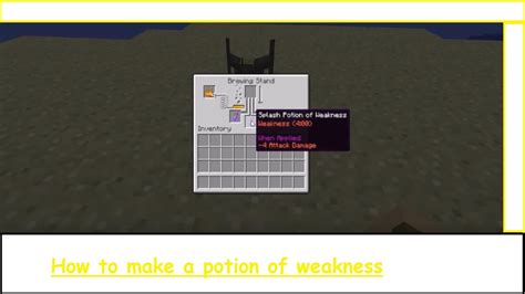 We have an alternative solution instead of running away. How to make a potion of weakness | minecraft - YouTube