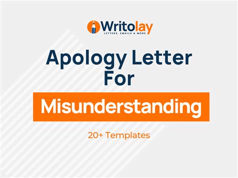 Apology Letter For Misunderstanding 4 Templates Writolay