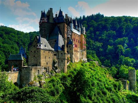 Man Made Castle Castles Tree Forest Eltz Castle Germany 1080p Hd