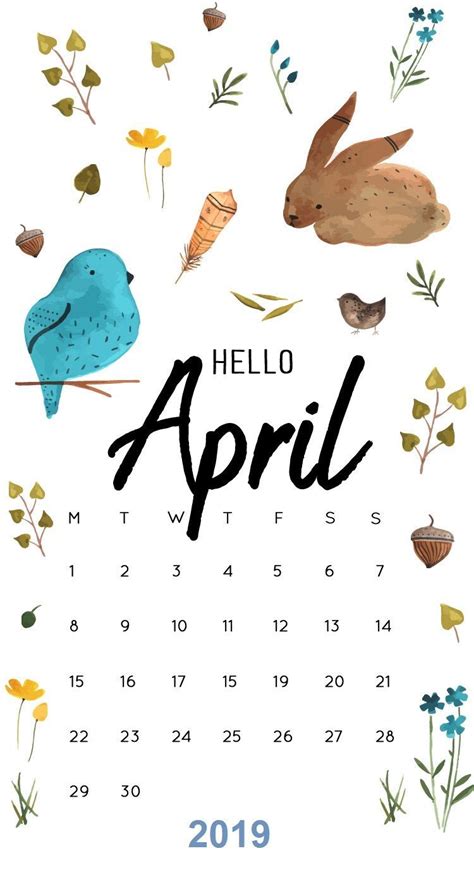 April 2019 Smartphone Calendar Wallpaper Calendar Wallpaper