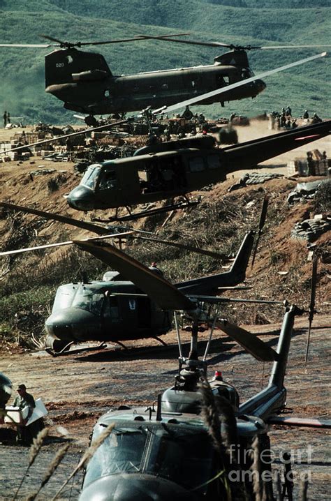 Us Army Helicopters In Vietnam Photograph By Bettmann Pixels