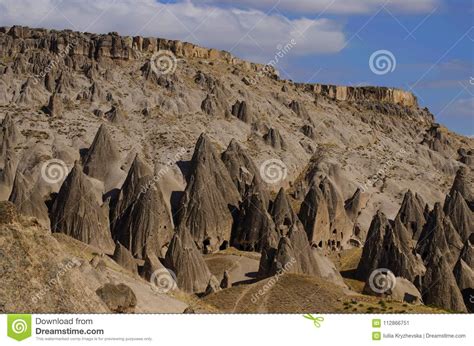 Famous Cappadocian Landmark Unique Volcanic Stone Pillars Stock Image