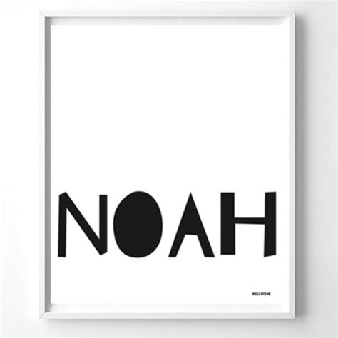 Nursery Wall Art Noah 20x24 Personalized Name Printable