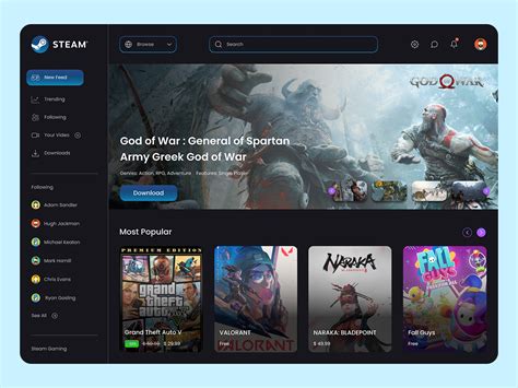 Steam Redesign Uplabs