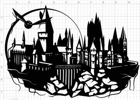 Hogwarts Design SVG EPS DXF Studio 3 Cut File