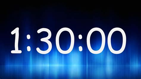 Convert from minutes to hours. 1 Hour 30 Minutes Timer / Countdown from 1h 30min - YouTube