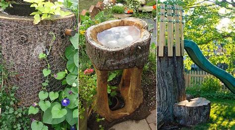 Tree Stump Garden Decorations Shelly Lighting