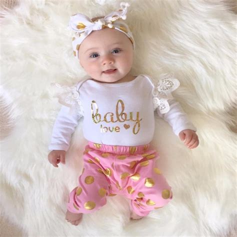 Autumn Newborn Baby Girl Clothing Set Cute Kids Toddler Infant Rompers