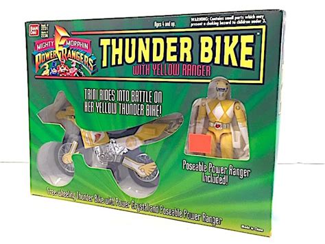 Mighty Morphin Power Rangers Thunder Bike With Yellow Ranger Time
