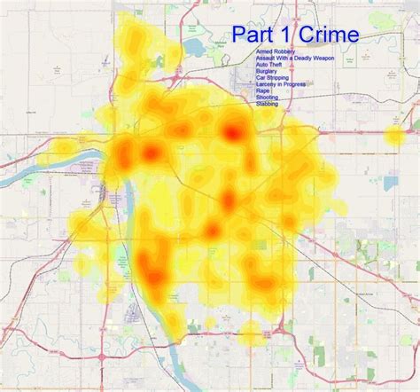 Police Release Map Detailing Serious Crimes Around Tulsa