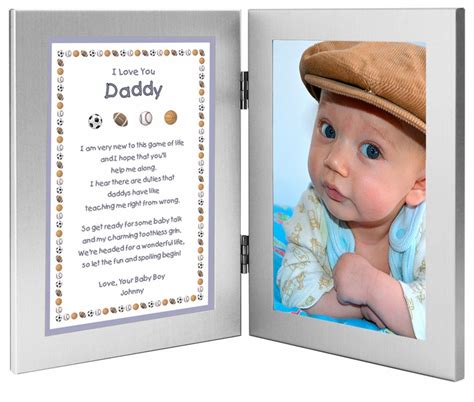 Gifts for the valentine baby. New Dad Frame from Baby Son