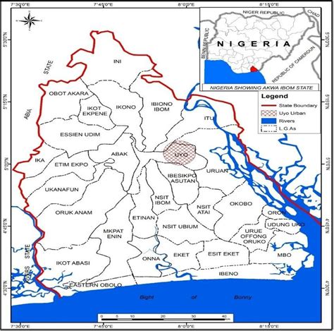1 Map Of Akwa Ibom State Showing The Study Area Source Department Of