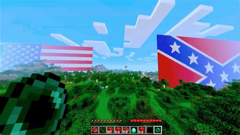 American And Rebel Flag On Minecraft Youtube
