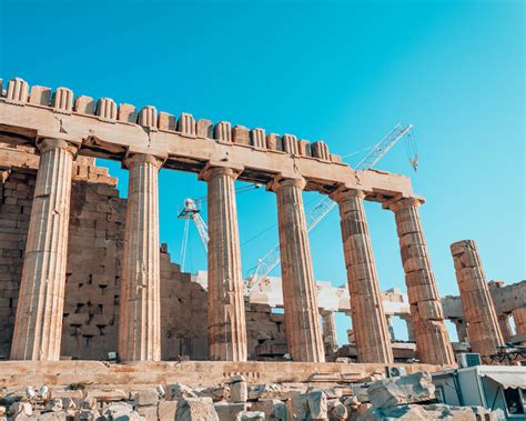 Acropolis Parthenon Columns Athens Greece We Did It Our Way