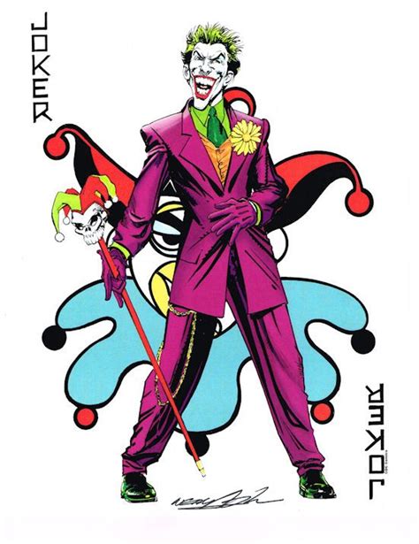 Neal Adams Joker Joker Card Batman Vs Joker Batman Joker
