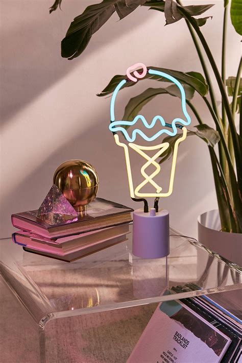 Vaporwave Room Sunnylife Ice Cream Neon Sign Table Lamp Urban Outfitters