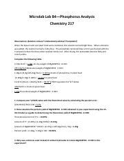 Analysis Of Phosphorus In Plant Food Using Chemical Reactions Course Hero