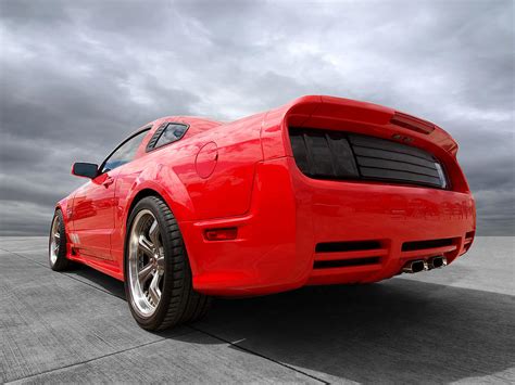 Red Saleen S281 Mustang Rear Photograph By Gill Billington Pixels