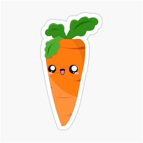 Carrot Sticker For Sale By Wonkycute Redbubble