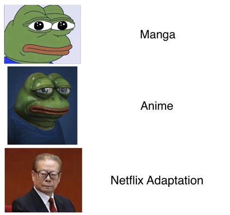 Jan 30, 2020 · which is good to hear, since talk of this adaptation started up back in 2017. Netflix adaptation memes overload! | Rebrn.com