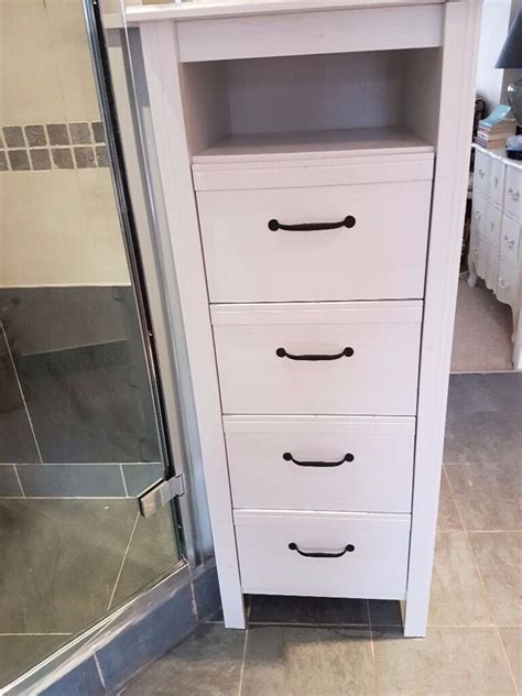 Ikea Brusali Tall Chest Of 4 Drawers With Gap In White In Chelsea