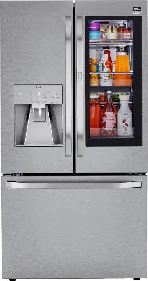 Lg Studio Cu Ft French Instaview Door In Door Counter Depth Refrigerator With Craft Ice