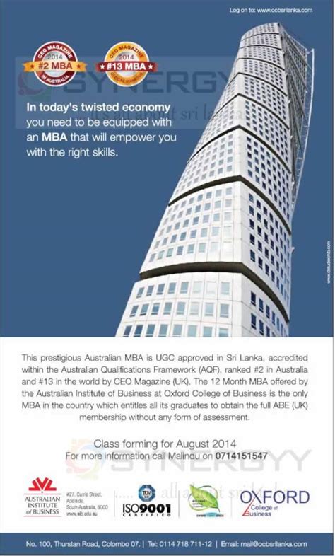 Australian Institute Of Business Master Of Business