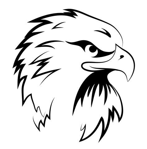 Simple Eagle Outline Drawing Sketch Coloring Page
