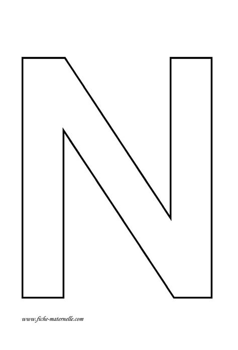 Lettre de l alphabet à décorer la lettre capitale N Letter n crafts