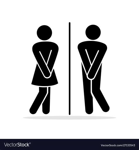 Girls And Boys Restroom Pictograms Royalty Free Vector Image