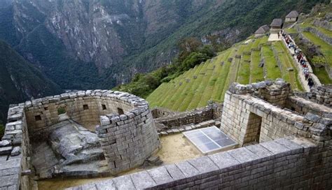 The Temple Of The Sun And The Royal Tomb Machu Picchu Peru Machu