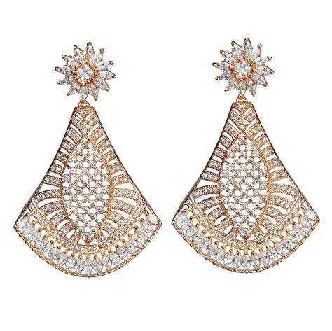 Mangoquest Jewellery American Diamond Earrings Set Multi Color Fashion