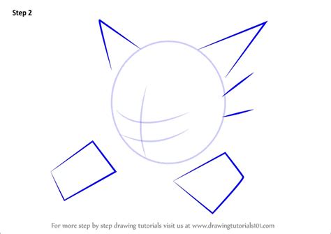 Learn How To Draw Haunter From Pokemon Go Pokemon Go Step By Step Drawing Tutorials