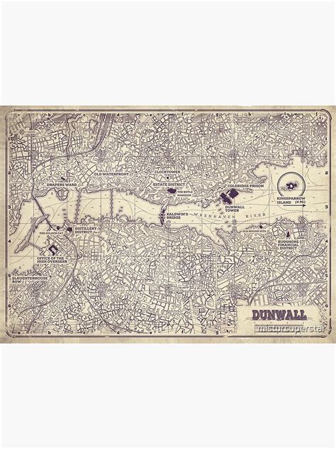 Map Of Dunwall Poster For Sale By Mistursuperstar Redbubble