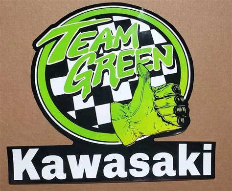 Kawasaki Team Green Sticker Large